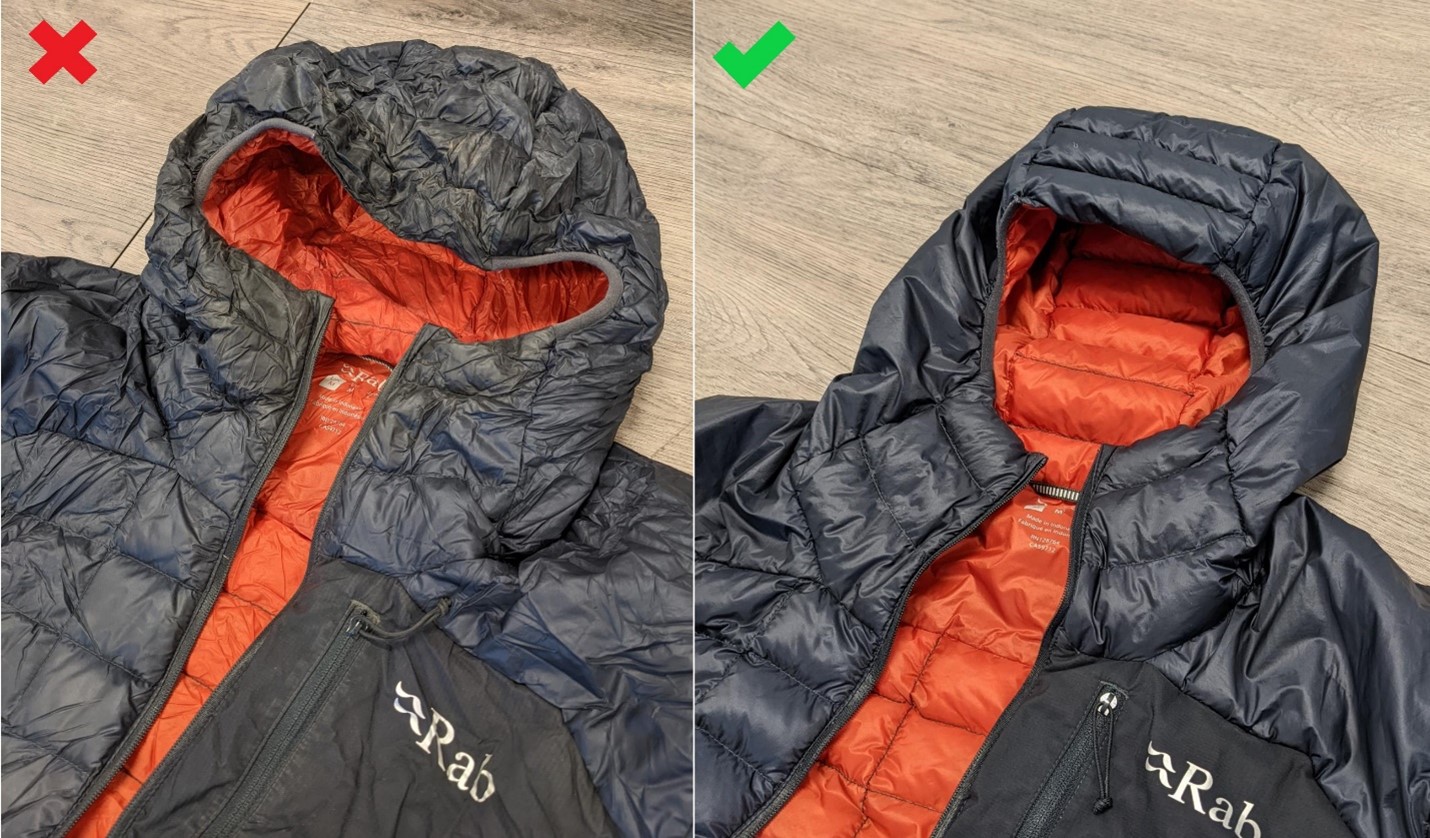 Washing a rab store down jacket