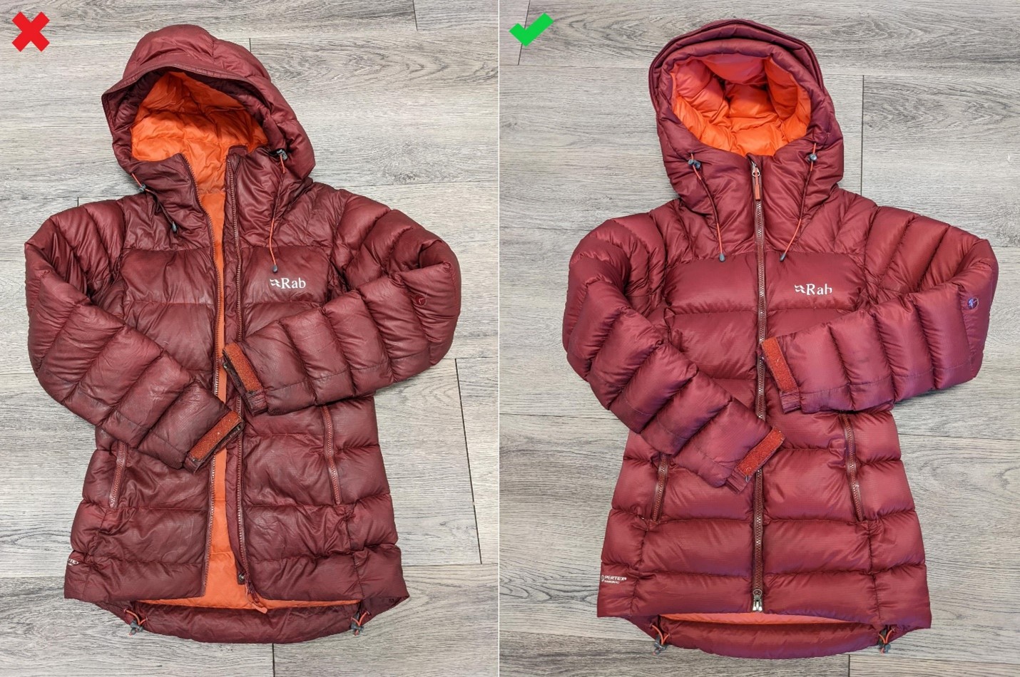 Rab down jacket cleaning service sale